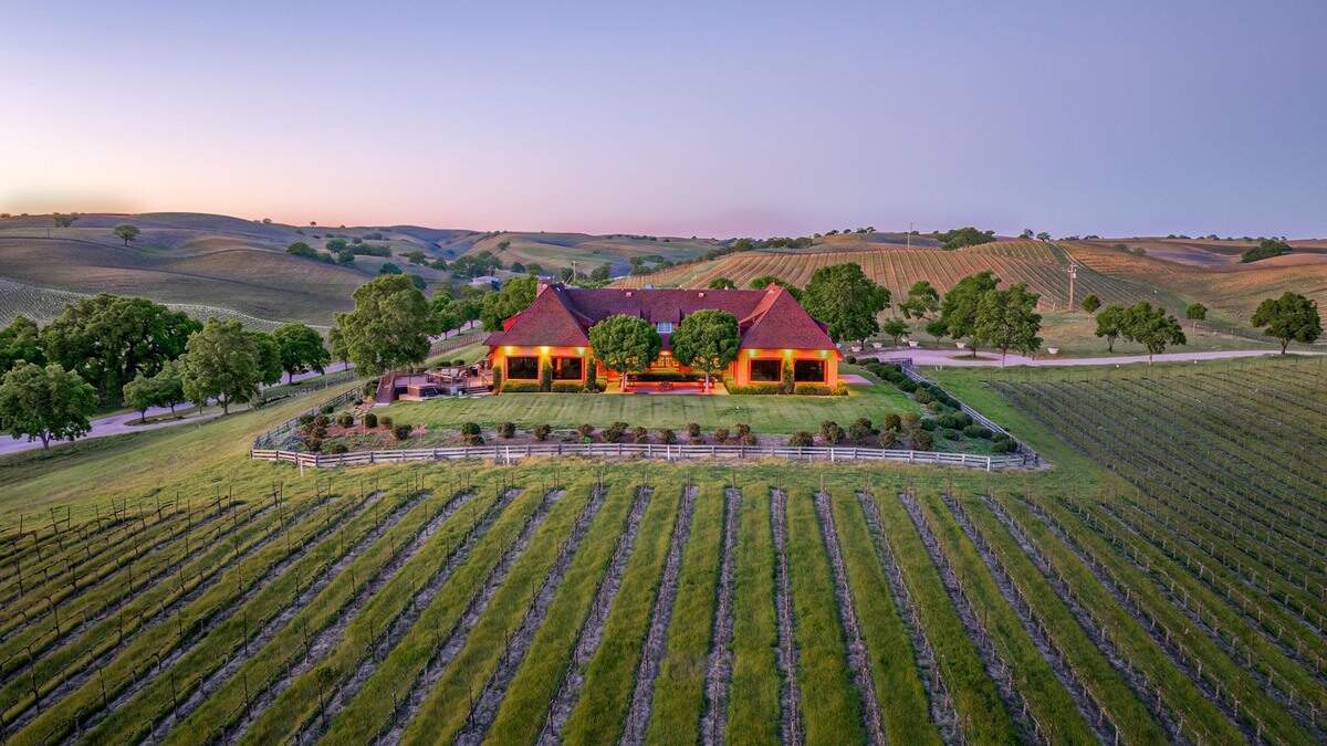 Once owned by “Jeopardy!” host Alex Trebek, Windfall Farms in Paso Robles is on the market for $33 million, and headed to bid on Aug. 5, 2026.